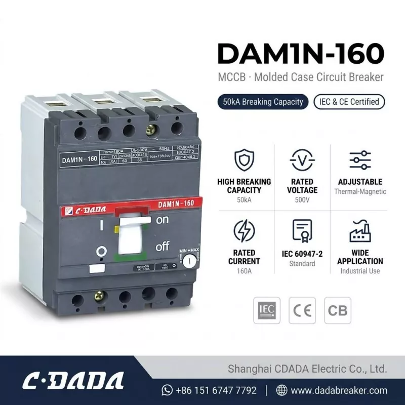 CDADA が大容量 DAM1N-160 160A MCCB サーキット ブレーカをリリース