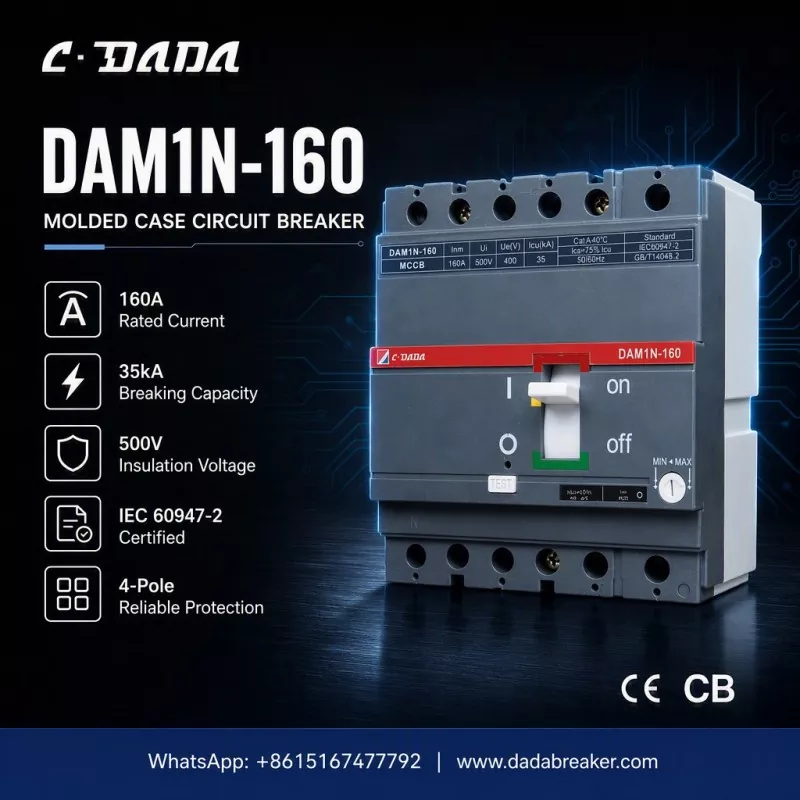 産業用ネットワーク向けの高精度保護: C・DADA DAM1N-160 MCCB