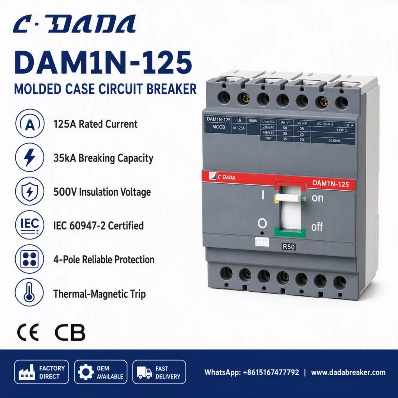 サブディストリビューションの完全性の確保: C・DADA DAM1N-125 MCCB ソリューション